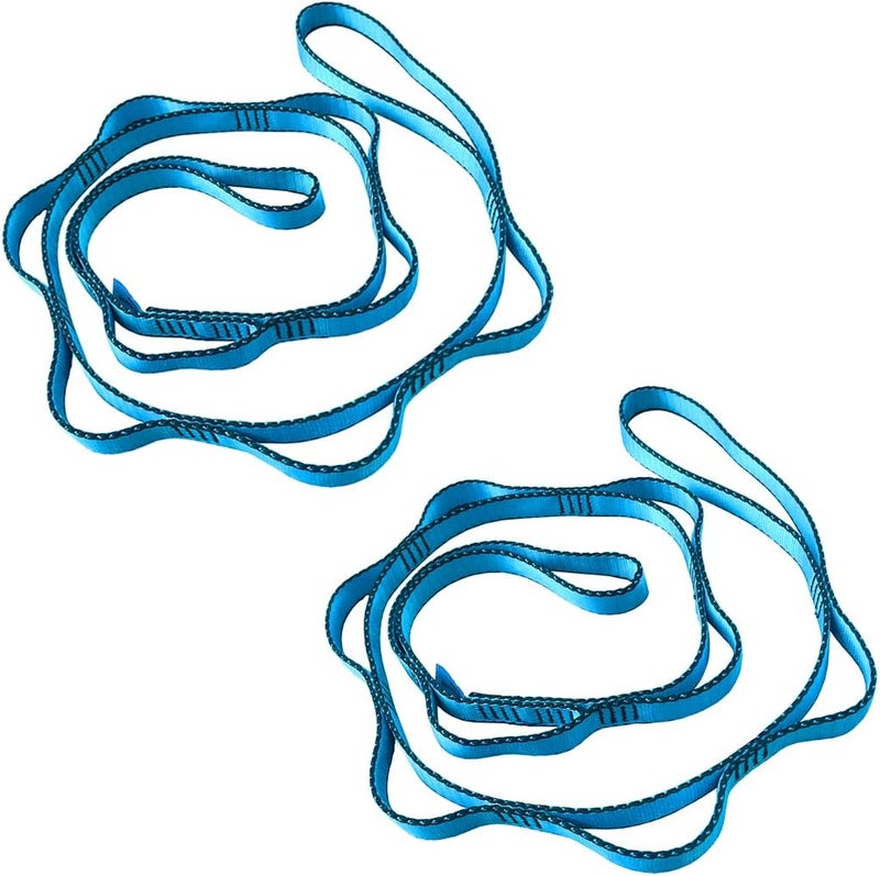 CAPARK 53 Inches Nylon Daisy Chains Rope Climbing Lanyard Straps Looped Strong Slings 23 kN Aerial Yoga Webbing - Image 1